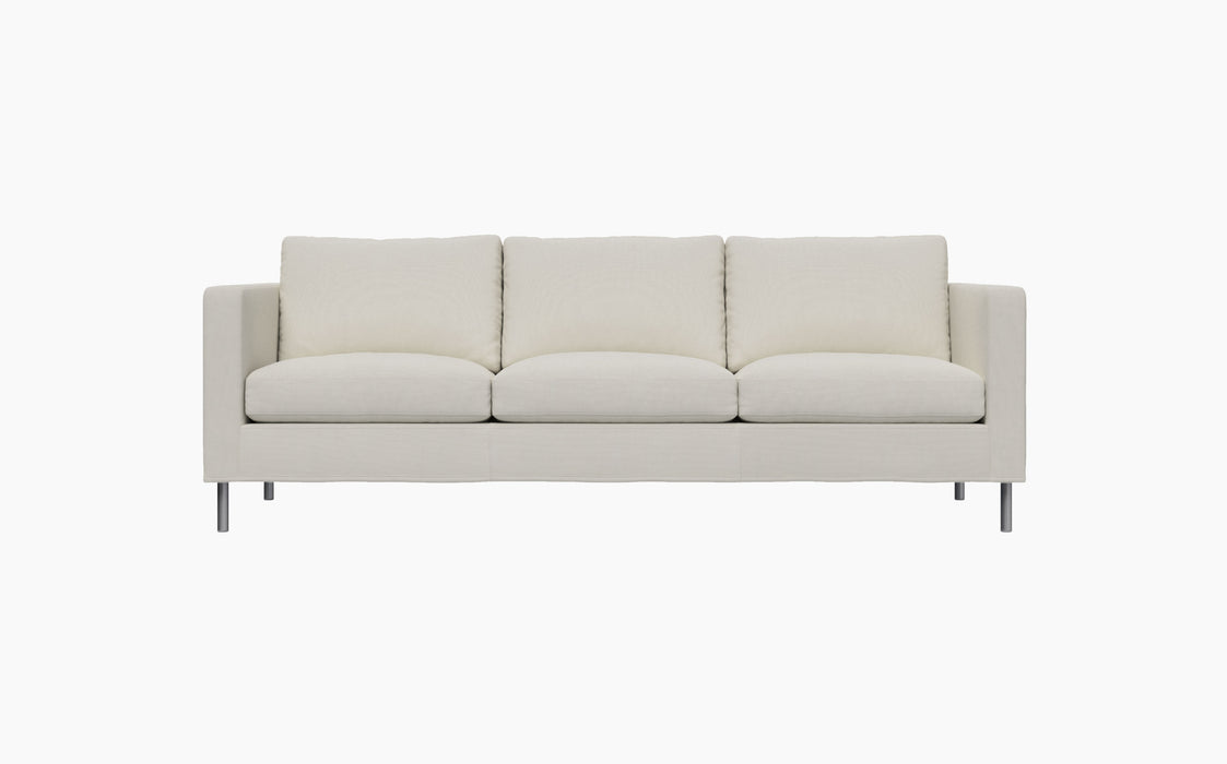 Alex 3 Seater Sofa — Hiro 139_Brushed Aluminium