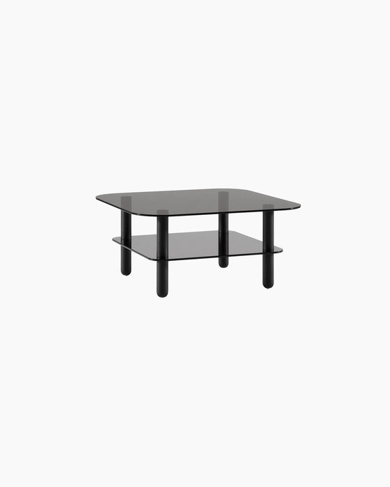 Big Sur Coffee Table High — Anthracite glass_Black oak