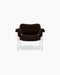Bollo Lounge Chair — Megan Coffee 46_Polished SS