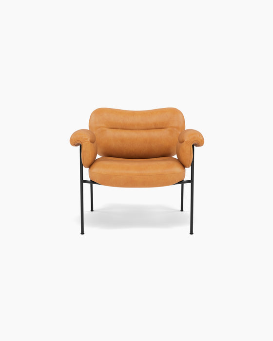 Bollo Lounge Chair — Vintage Cognac_RAL9005