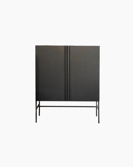 Boss Cabinet 2 Doors — High, RAL9005_Black oak