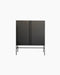 Boss Cabinet 2 Doors — High, RAL9005_Black oak