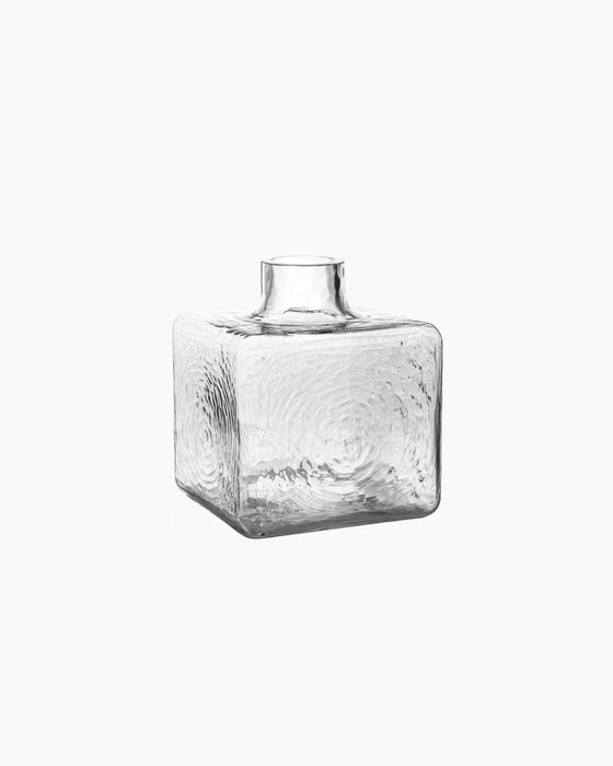 Cube Vase — Large, Clear glass