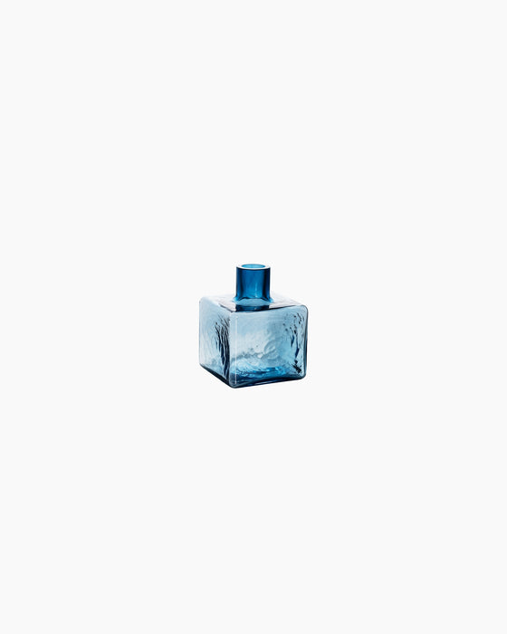 Cube Vase — Small, Blue glass