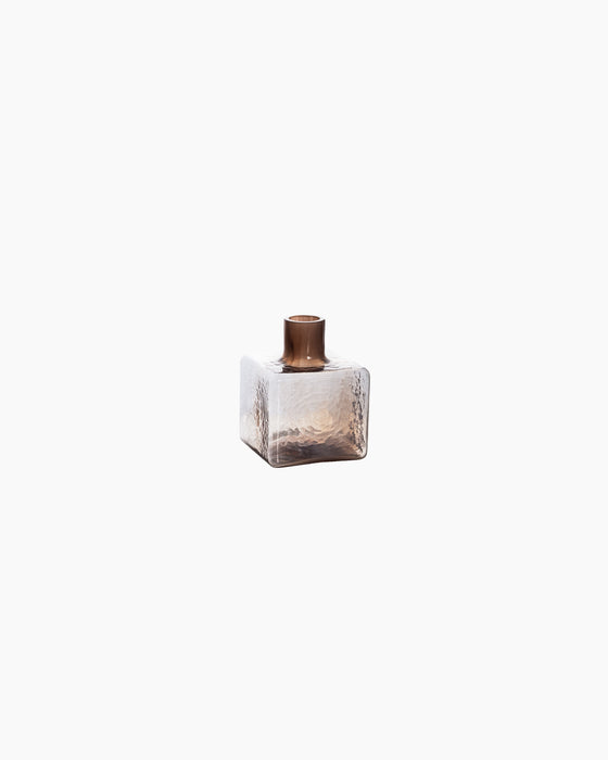 Cube Vase — Small, Mocha glass