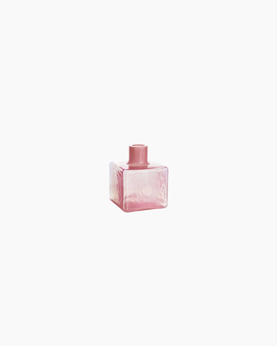 Cube Vase — Small, Pink glass