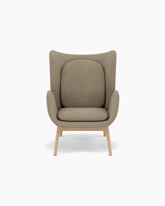 Embrace Lounge Chair — Large, Hallingdal 65 220_Lacquered oak