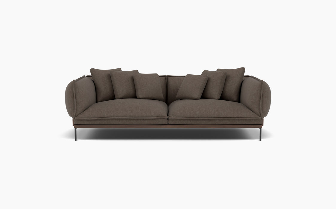 Jord 2 Seater Sofa — Clay 0004_Lacquered walnut_RAL9005