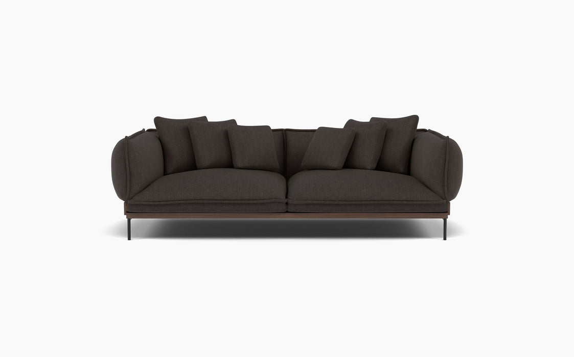 Jord 2 Seater Sofa — Clay 0005_Lacquered walnut_RAL9005