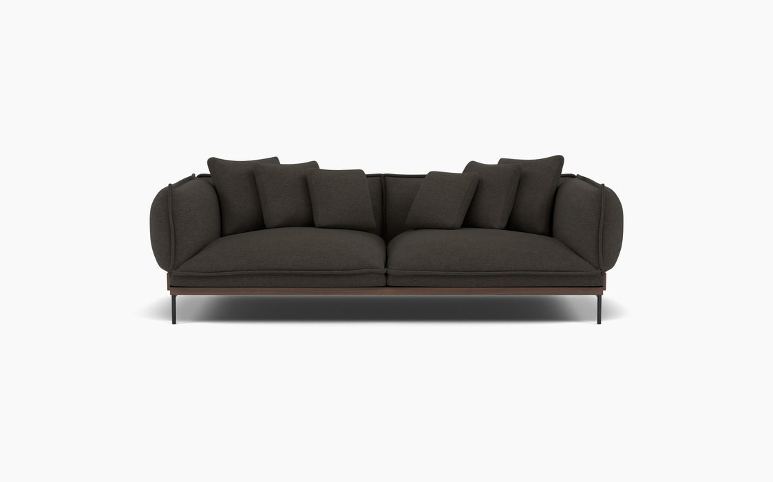 Jord 2 Seater Sofa — Ecriture 0380_Lacquered walnut_RAL9005