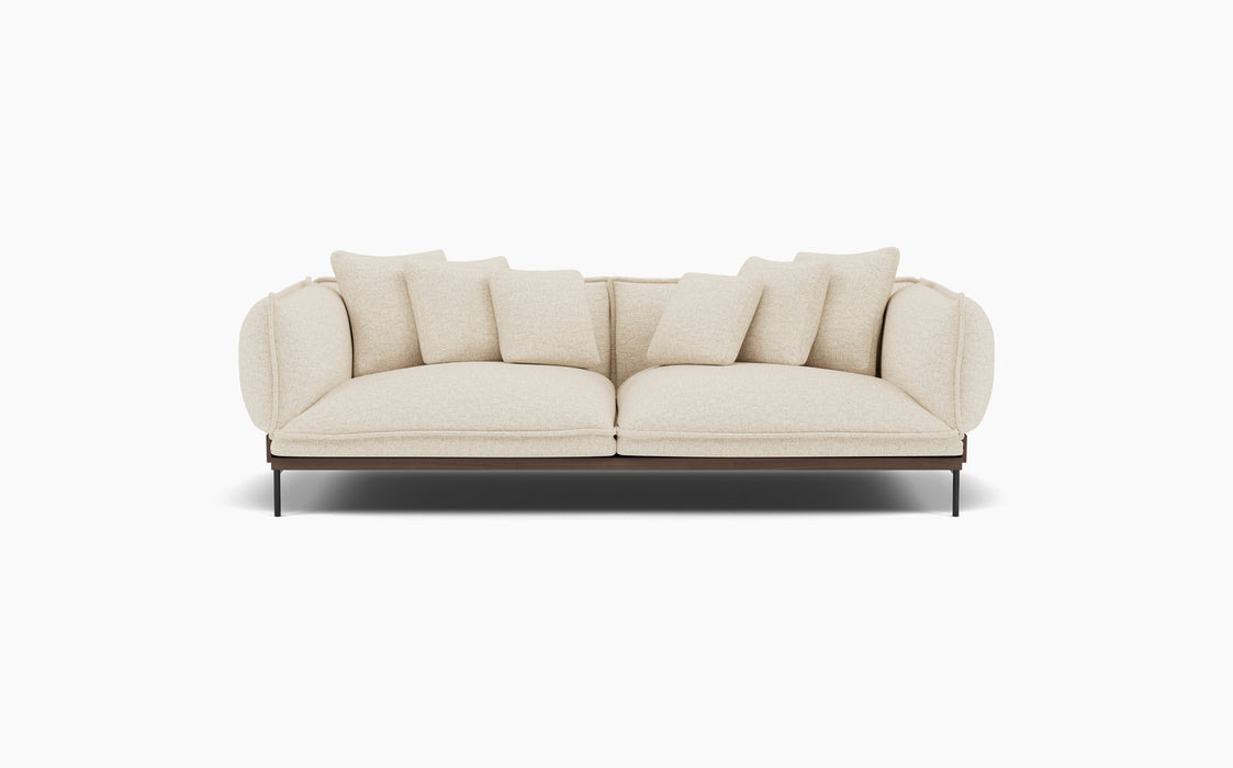 Jord 2 Seater Sofa — Moss 0004_Lacquered walnut_RAL9005