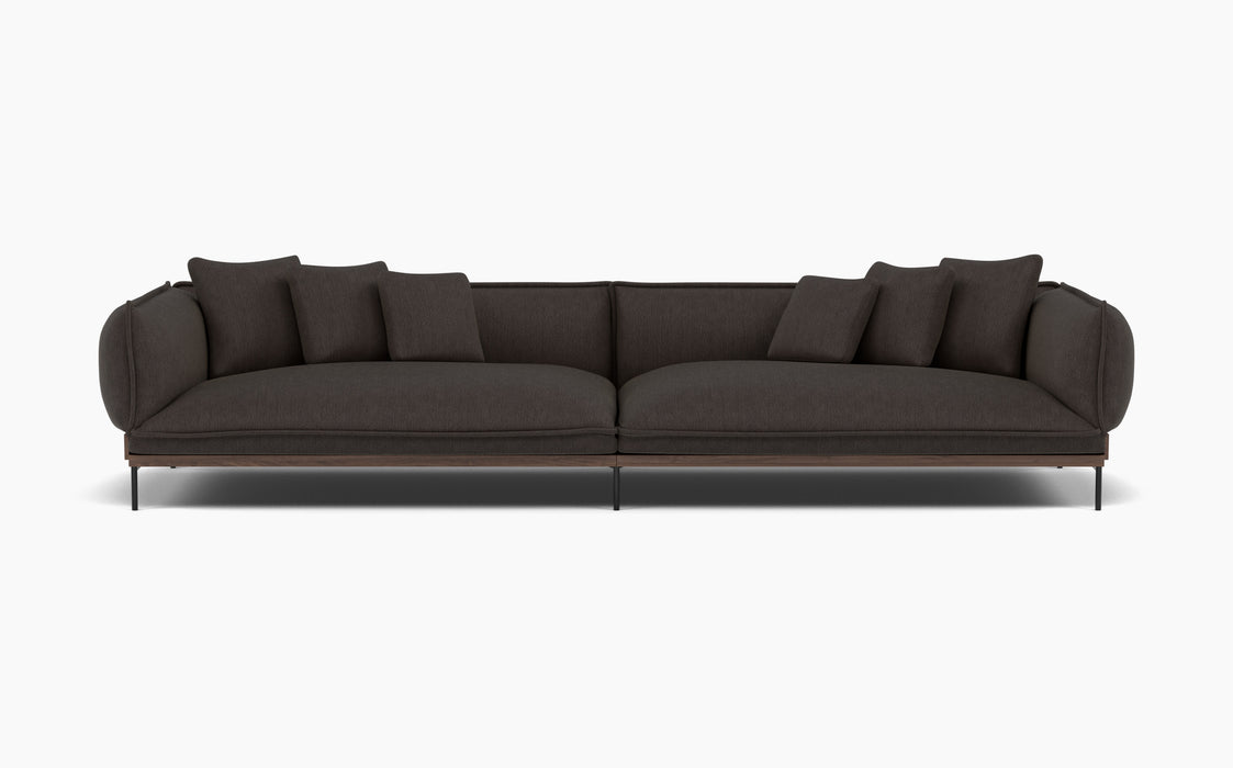 Jord Modular Sofa — Configuration 1, Moss 0004_Lacquered oak_RAL1013