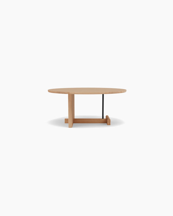 Koku Coffee Table Round — Low, Lacquered oak_RAL9005