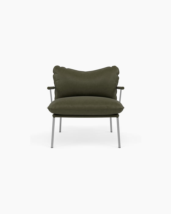 Pico Lounge Chair — Vintage Olive_Brushed SS
