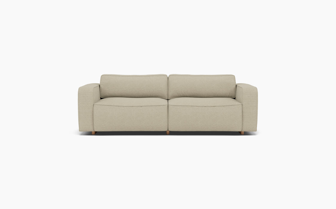 Supersoft Modular Sofa — Configuration 1, Barnum Sand 2_Lacquered oak