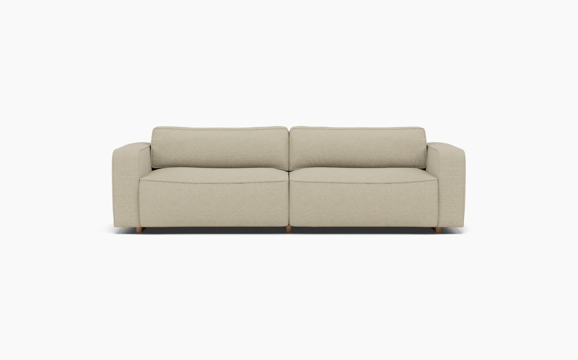 Supersoft Modular Sofa — Configuration 2, Barnum Sand 2_Lacquered oak