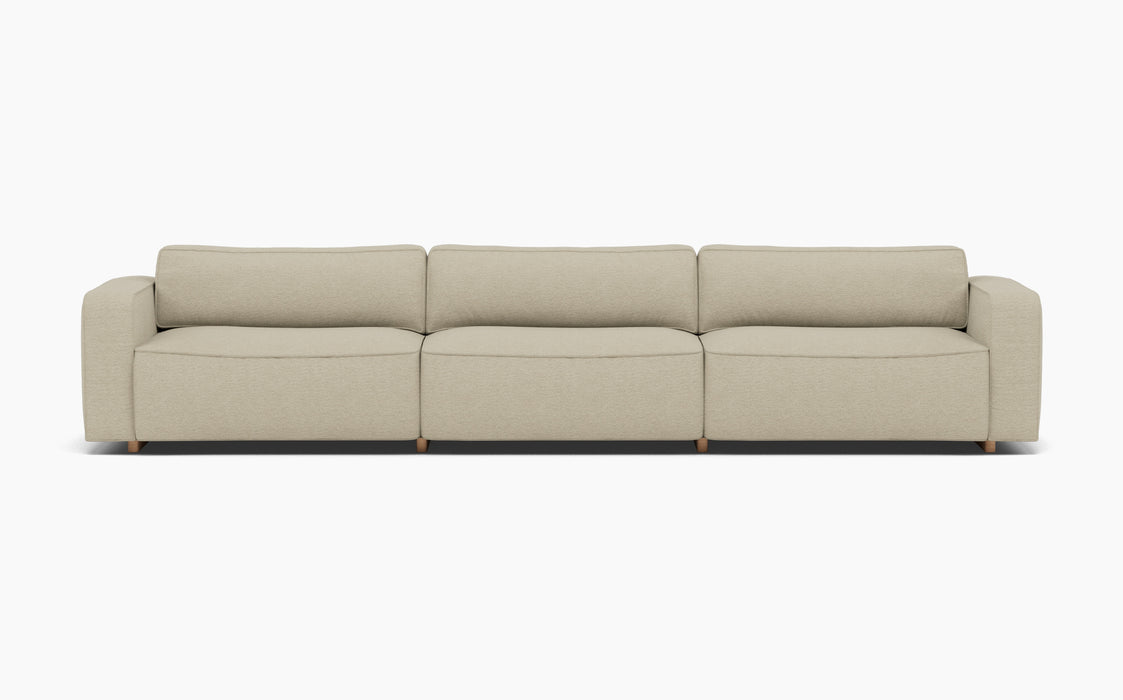 Supersoft Modular Sofa — Configuration 8, Barnum Sand 2_Lacquered oak