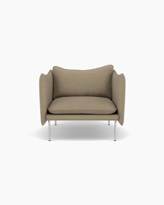 Tiki Lounge Chair — Large, Ecriture 0240_Polished SS
