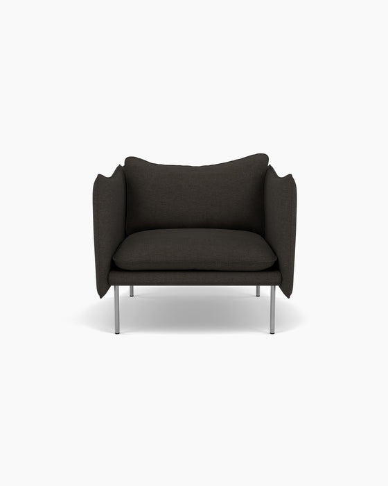 Tiki Lounge Chair — Large, Ecriture 0380_Brushed SS