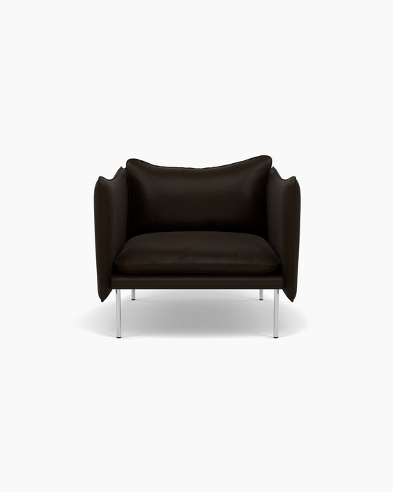 Tiki Lounge Chair — Large, Vintage Dark Chocolate_Polished SS