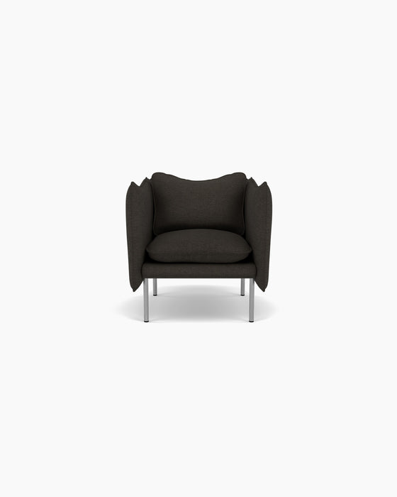 Tiki Lounge Chair — Small, Ecriture 0380_Brushed SS