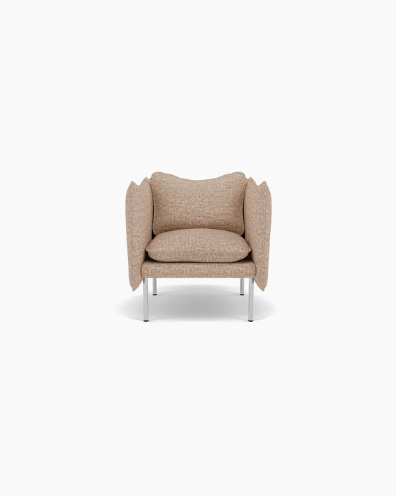 Tiki Lounge Chair — Small, Moss 0013_Polished SS