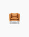 Tiki Lounge Chair — Small, Vintage Cognac_Brushed SS