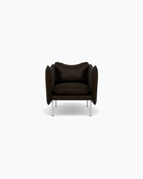 Tiki Lounge Chair — Small, Vintage Dark Chocolate_Polished SS