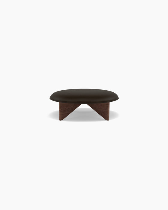 Utility Pouf — Small, Vintage Dark Chocolate_Smoked oak