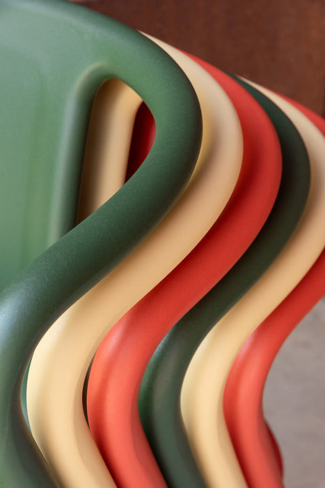 Air-Armchair air dark green cream red - ambient
