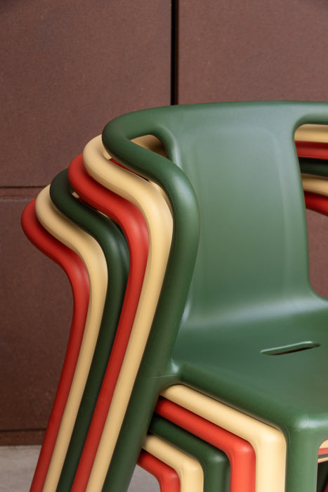 Air-Armchair air dark green cream red - ambient