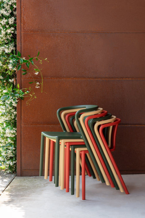 Air-Armchair air dark green cream red - ambient