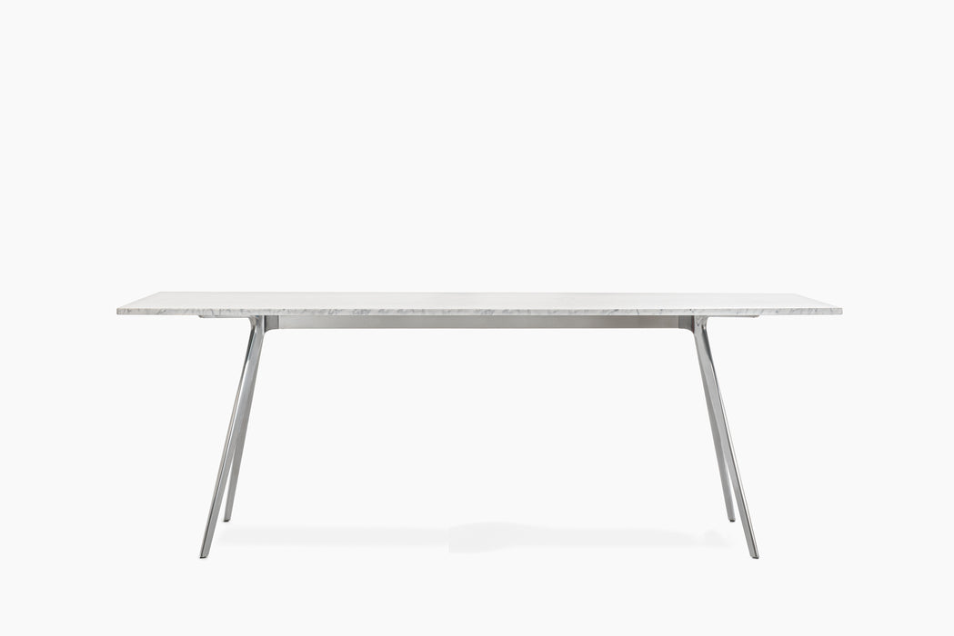 Baguette baguette polished aluminium carrara marble - studio