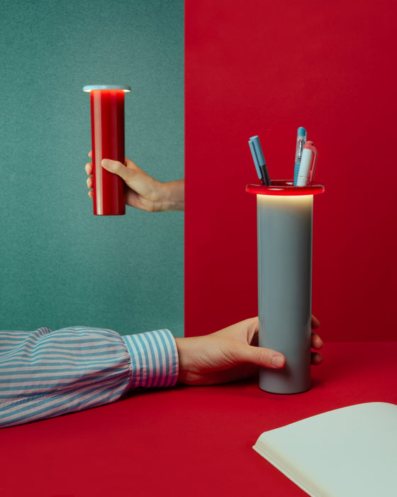 Bouquet bouquet vase lamp light blue red - ambient