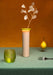 Bouquet bouquet vase lamp white green - ambient