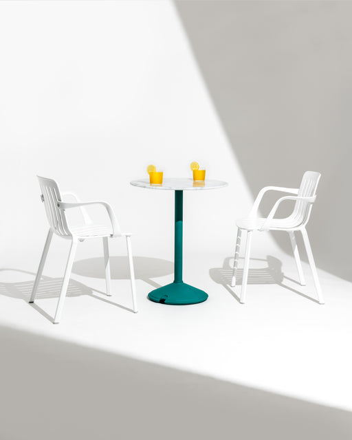 Brut brut green white marble plato with arms 4x5 - ambient