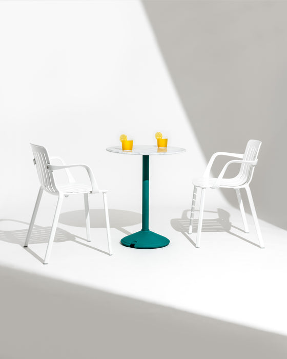 Brut brut green white marble plato with arms 4x5 - ambient