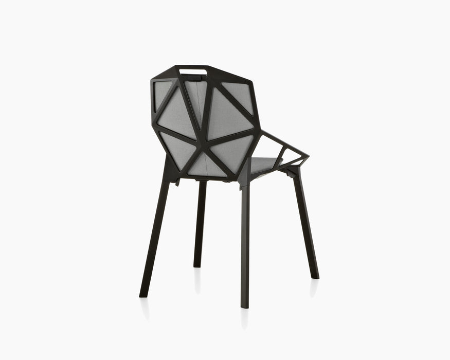 Chair_One one black cushion kvadrat steelcut trio light grey - studio