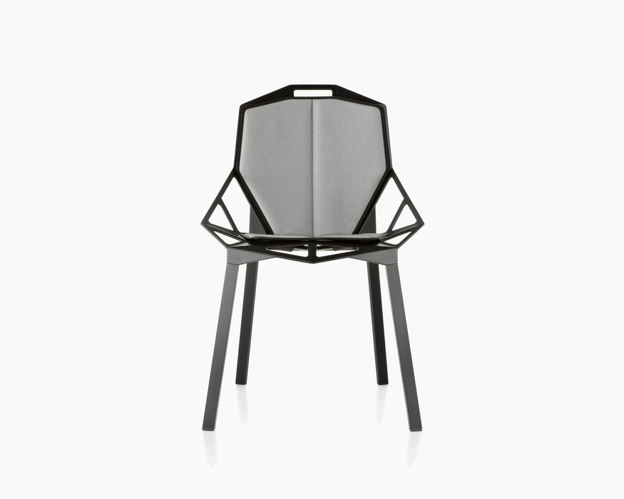 Chair_One one black cushion kvadrat steelcut trio light grey - studio