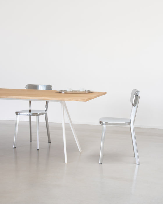 Déjà-vu dejavu polished aluminium baguette white natural oak - ambient