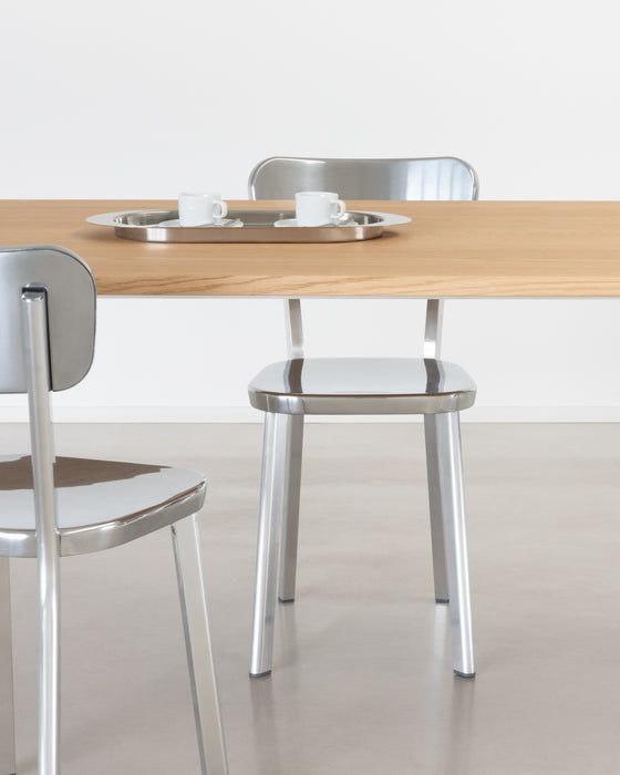 Déjà-vu dejavu polished aluminium baguette white natural oak - ambient