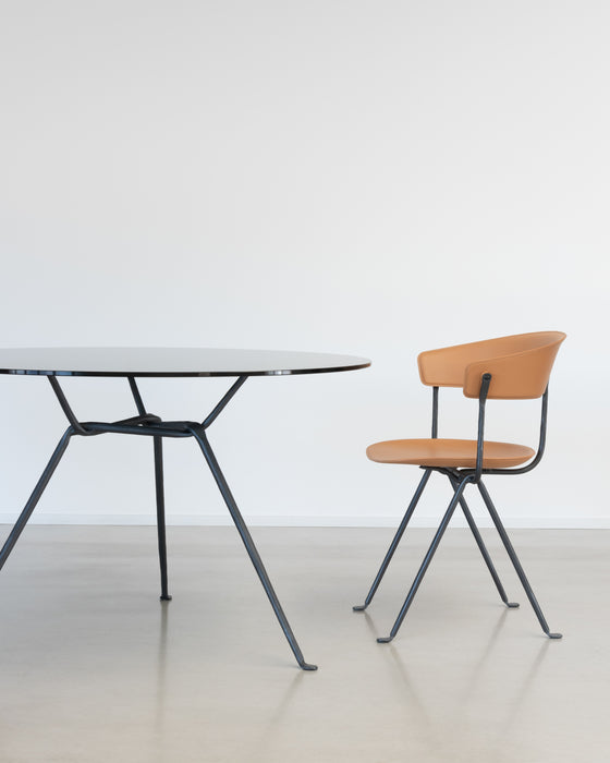 Officina officina anthracite smoked glass natural leather - ambient