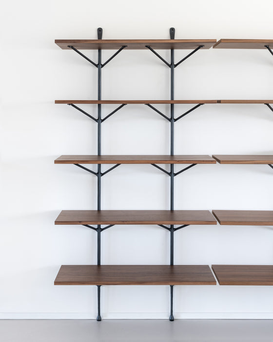 Officina officina shelving walnut anthracite - ambient