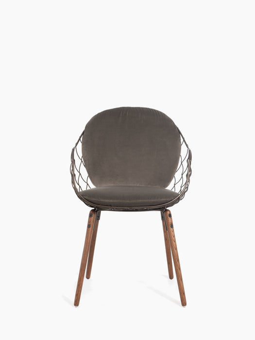 Piña pina ash stained walnut bronze velvet - studio