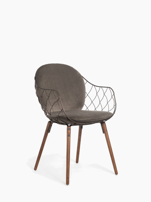 Piña pina ash stained walnut bronze velvet - studio
