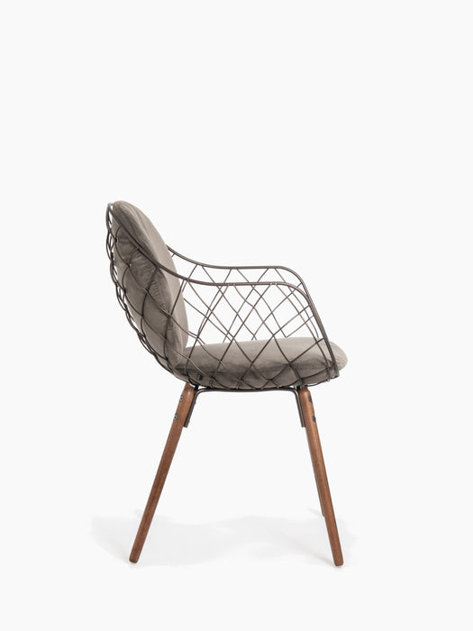 Piña pina ash stained walnut bronze velvet - studio