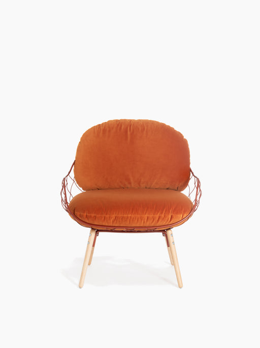 Piña pina lowchair natural ash terracotta velvet - studio