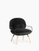 Piña pina lowchair natural ash black velvet lumbar cushion - studio