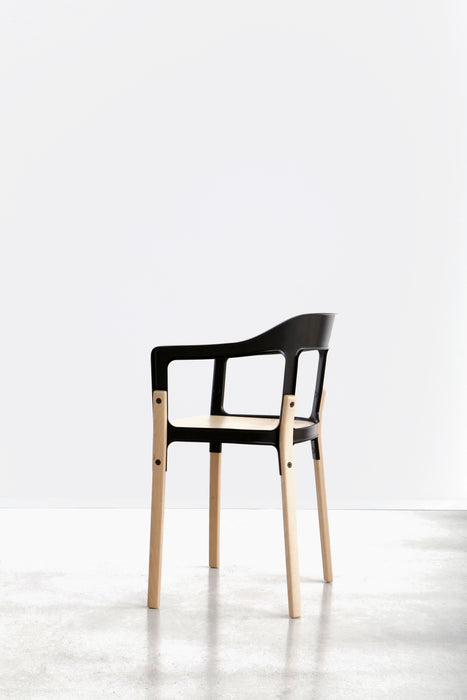 Steelwood Chair steelwood natural beech black - studio