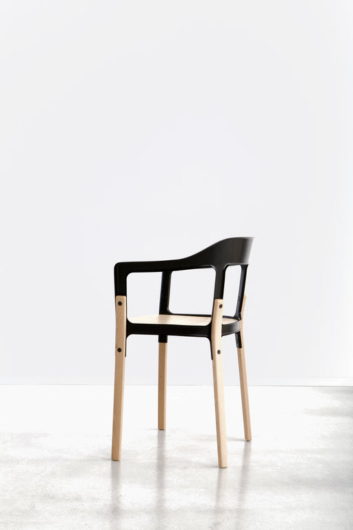 Steelwood Chair steelwood natural beech black - studio